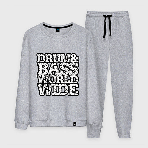 Мужской костюм Drum and bass world wide / Меланж – фото 1