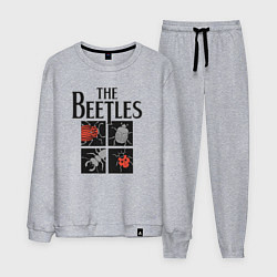 Костюм хлопковый мужской Beetles, цвет: меланж