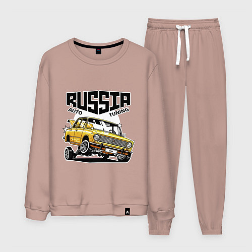 Мужской костюм Russia tuning car / Пыльно-розовый – фото 1