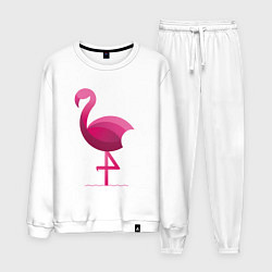 Костюм хлопковый мужской Фламинго минималистичный, цвет: белый