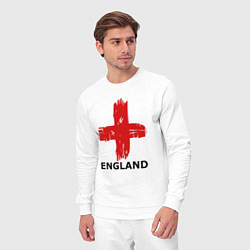 Костюм хлопковый мужской England flag, цвет: белый — фото 2