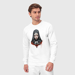 Костюм хлопковый мужской Evil Nun, цвет: белый — фото 2