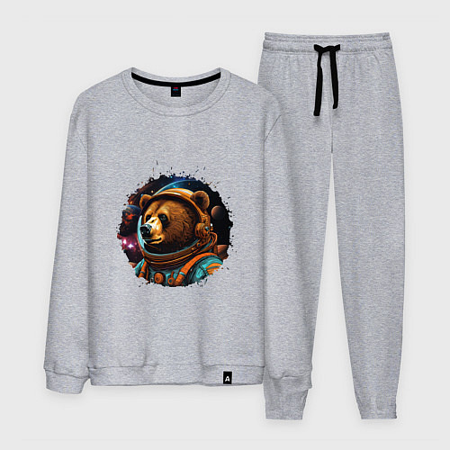 Мужской костюм Медведь космонавт / Меланж – фото 1