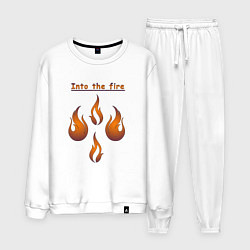 Костюм хлопковый мужской Into the fire, цвет: белый
