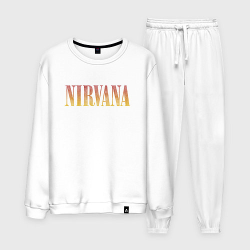 Мужской костюм Nirvana logo / Белый – фото 1