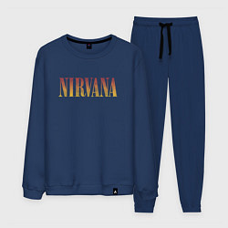 Костюм хлопковый мужской Nirvana logo, цвет: тёмно-синий