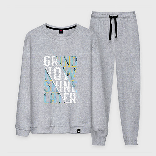 Мужской костюм Grind now Shine later / Меланж – фото 1