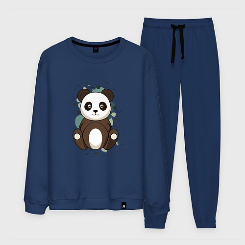 Мужской костюм Странная панда / Тёмно-синий – фото 1