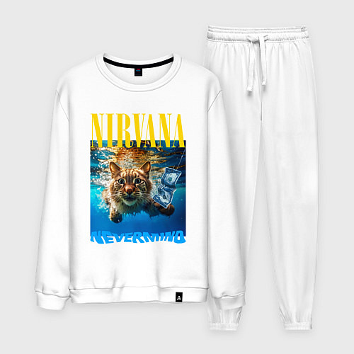 Мужской костюм Кот Нирвана / Белый – фото 1