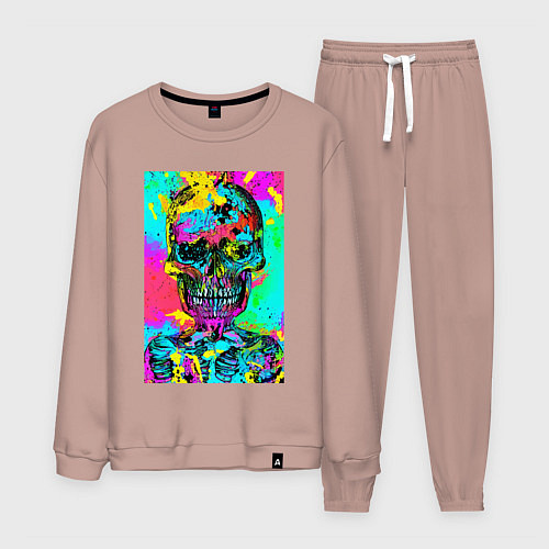 Мужской костюм Cool skull - pop art - vogue / Пыльно-розовый – фото 1