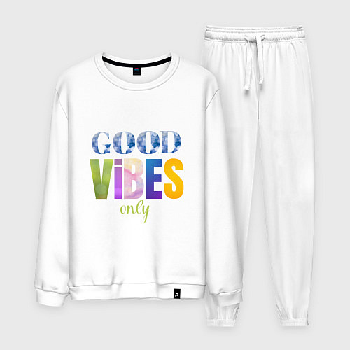 Мужской костюм  Good vibes only / Белый – фото 1