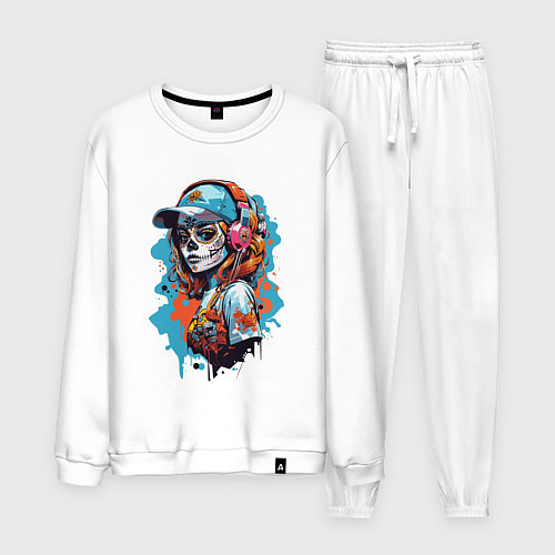 Мужской костюм Девушка калавера / Белый – фото 1