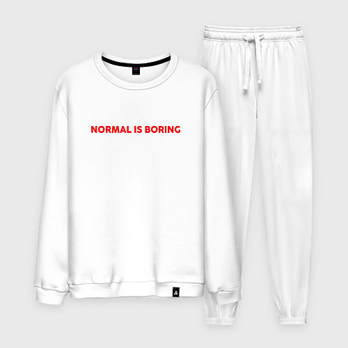 Мужской костюм Normal is boring art / Белый – фото 1