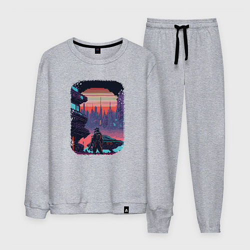 Мужской костюм 8-bit fantasy / Меланж – фото 1