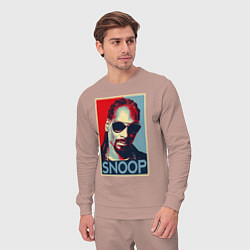 Костюм хлопковый мужской Snoop, цвет: пыльно-розовый — фото 2