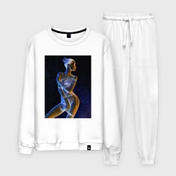 Мужской костюм Неоновая девушка-галактика среди звезд