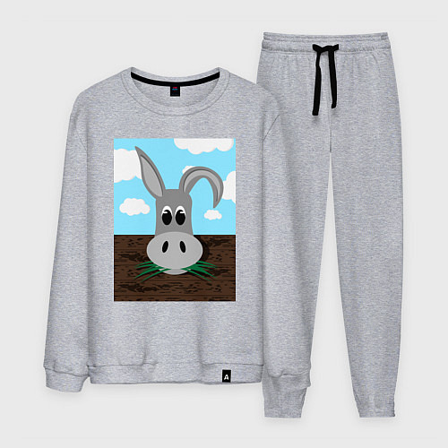 Мужской костюм Cartoon ослик Иа / Меланж – фото 1