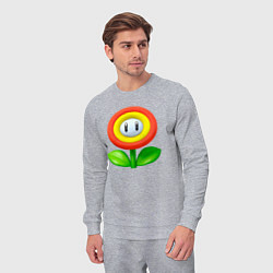 Костюм хлопковый мужской Цветок Марио, цвет: меланж — фото 2