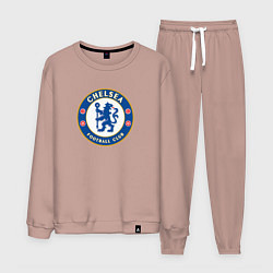 Костюм хлопковый мужской Chelsea fc sport, цвет: пыльно-розовый