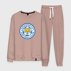 Костюм хлопковый мужской Leicester city fc, цвет: пыльно-розовый