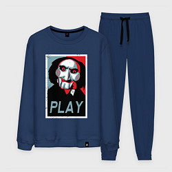 Костюм хлопковый мужской Play saw, цвет: тёмно-синий