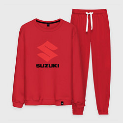 Костюм хлопковый мужской Suzuki sport auto, цвет: красный