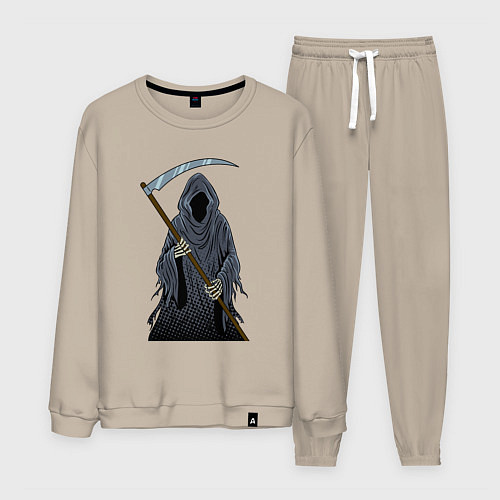 Мужской костюм Призрак смерти с косой / Миндальный – фото 1