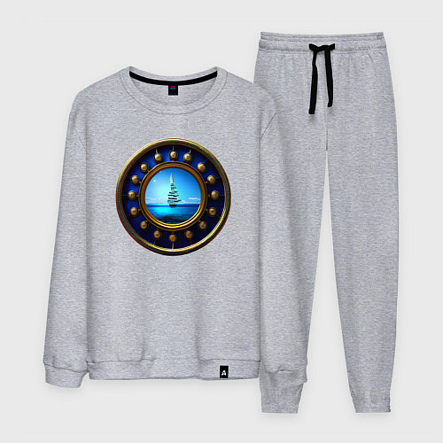 Мужской костюм Колесо сансары / Меланж – фото 1