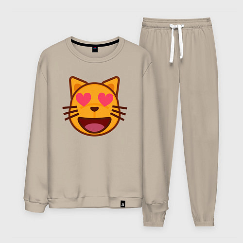 Мужской костюм Оранжевый котик влюблён / Миндальный – фото 1