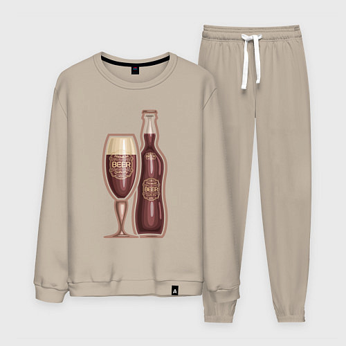 Мужской костюм Black beer / Миндальный – фото 1