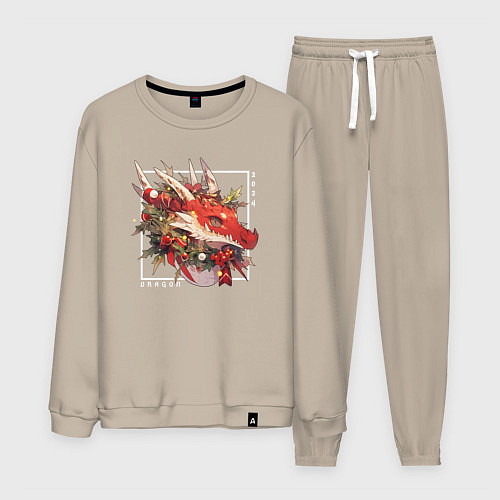 Мужской костюм Christmas red dragon / Миндальный – фото 1