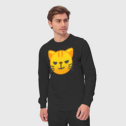 Костюм хлопковый мужской Жёлтый котёнок хитрит, цвет: черный — фото 2
