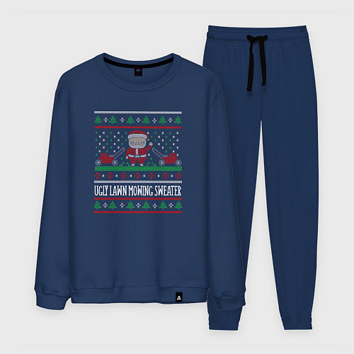 Мужской костюм Ugly lawn mowing sweater / Тёмно-синий – фото 1