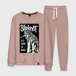 Костюм хлопковый мужской Slipknot - hope is gone, цвет: пыльно-розовый