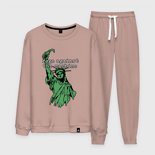 Мужской костюм Rage Against - statue of liberty / Пыльно-розовый – фото 1