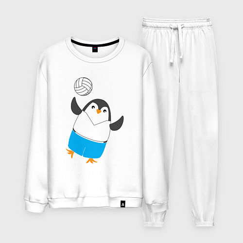 Мужской костюм Пингвин волейболист / Белый – фото 1
