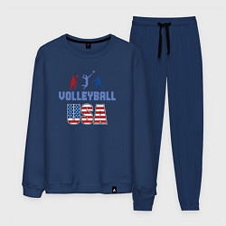 Костюм хлопковый мужской USA volley, цвет: тёмно-синий