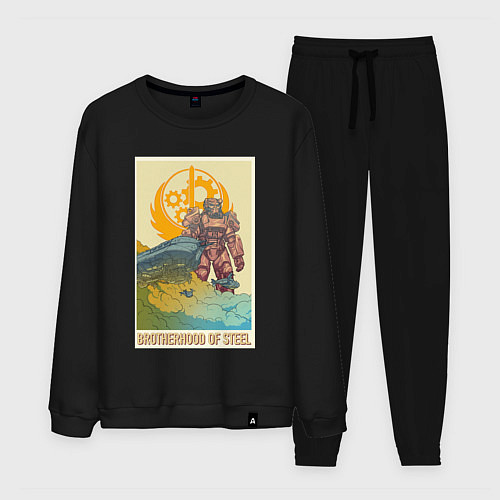 Мужской костюм Fallout - brotherhood of steel / Черный – фото 1