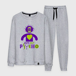 Мужской костюм Cute but psycho inscription