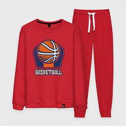 Костюм хлопковый мужской Style basketball, цвет: красный