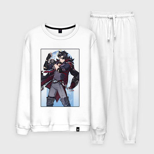 Мужской костюм Ризли Геншин импакт / Белый – фото 1