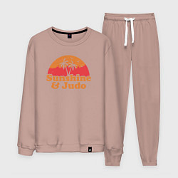 Костюм хлопковый мужской Sunshine and judo, цвет: пыльно-розовый