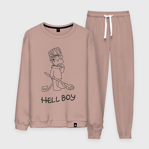 Мужской костюм Bart hellboy Lill Peep / Пыльно-розовый – фото 1