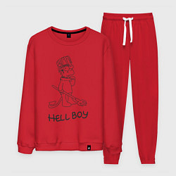 Костюм хлопковый мужской Bart hellboy Lill Peep, цвет: красный