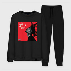 Костюм хлопковый мужской Wlole lotta, цвет: черный
