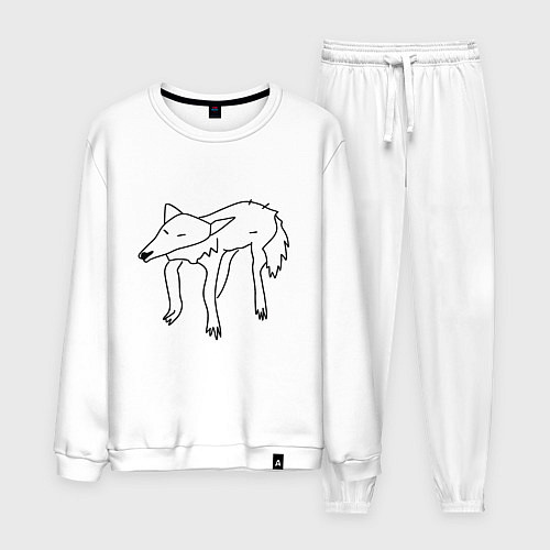 Мужской костюм Забавный волк / Белый – фото 1
