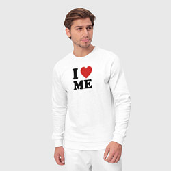 Костюм хлопковый мужской I love me - heart, цвет: белый — фото 2