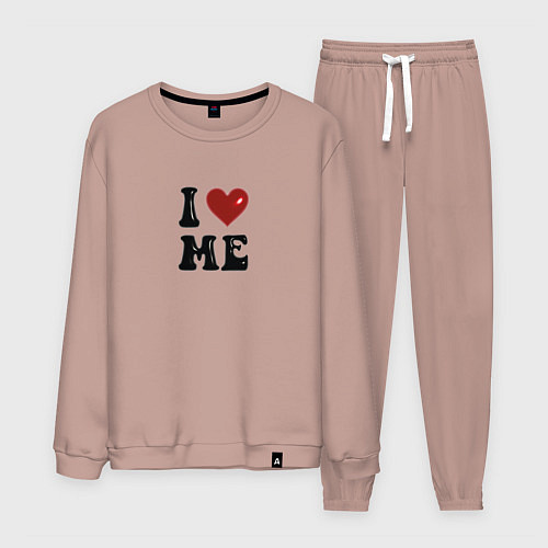 Мужской костюм I love me - heart y2k / Пыльно-розовый – фото 1