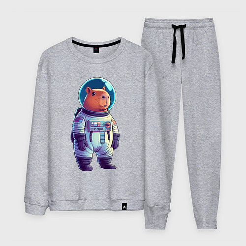 Мужской костюм Капибара бравый космонавт / Меланж – фото 1