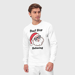 Костюм хлопковый мужской Не бросай верить, цвет: белый — фото 2